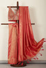 Cardinal Red South Silk Zari Woven Saree