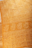 Mustard Color Block Printed Cotton Silk Saree