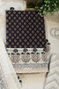 Navy Cotton Woven And Lace Work Unstitched Suit Material