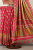 Magenta Pink Banarsi Position Woven Silk Saree