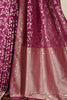 Purple Banarasi Silk Zari Woven Saree