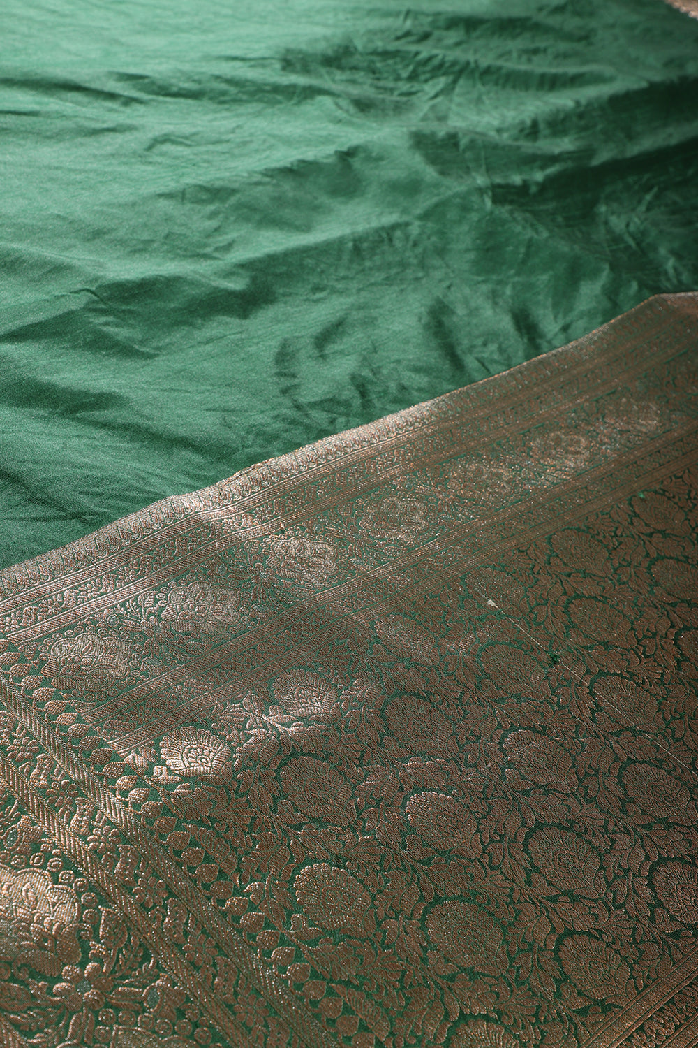 Solid Colour Silk Woven Sarees
