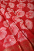 Red Chiffon Floral Printed Saree
