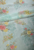 Mint Green Color Floral Printed Chiffon Saree