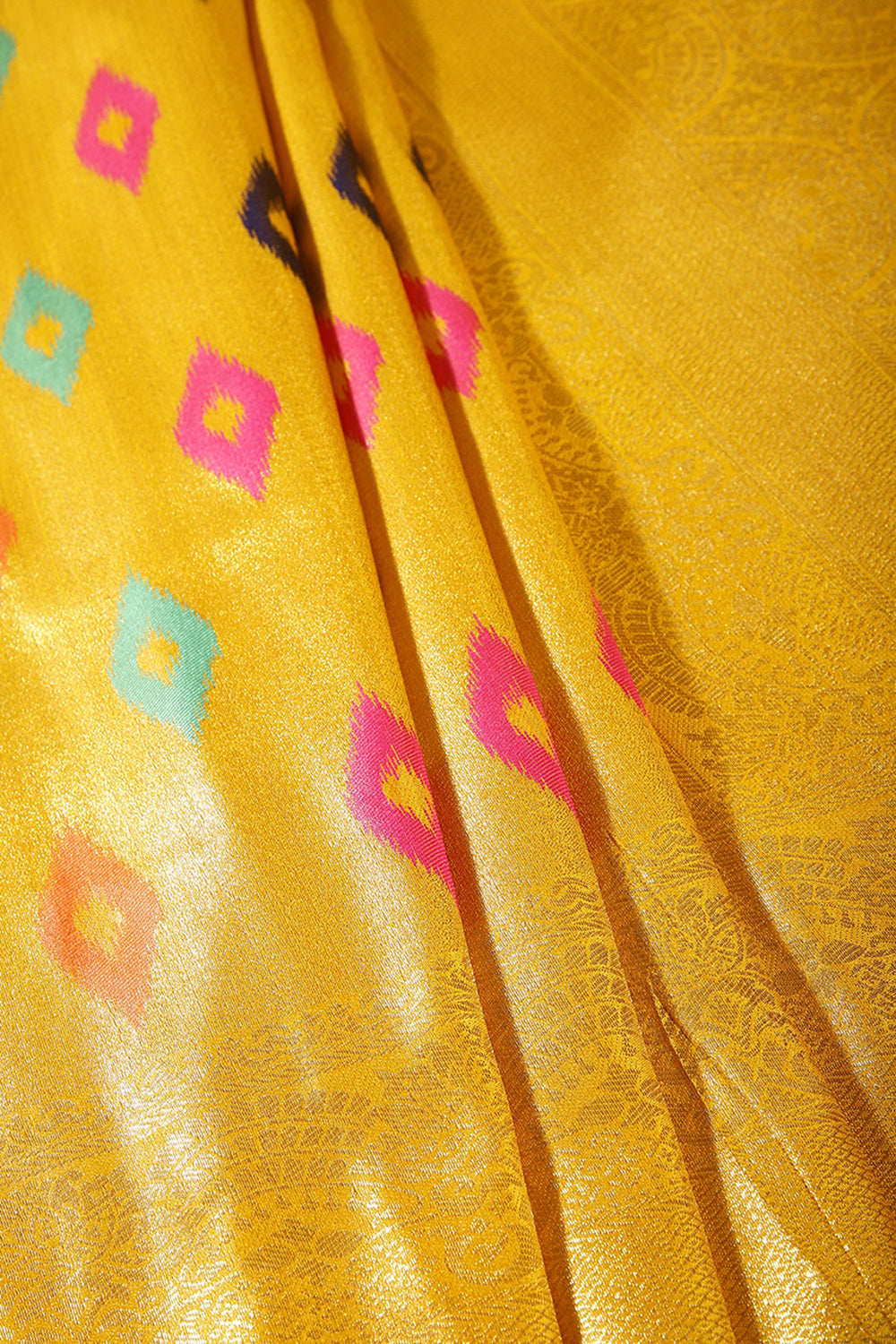 Yellow Color Silk Resham and Zari Woven Saree