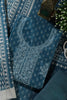 Blue Chanderi Silk Printed And Embroidered Unstitched Suit Material