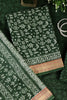 Bottle Green Warli Print Cotton Unstitched Suit Material