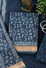 Navy Warli Print Cotton Unstitched Suit Material