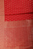 Red Silk Zari Buta Woven Saree