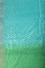 Turquoise Jaipuri Silk Leheriya Printed And Embroidered Saree