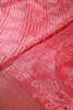 Cranberry Color Bandhani Printed Cotton Silk Saree