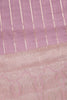 Lavender Color Georgette Saree with Zari Pinstripes