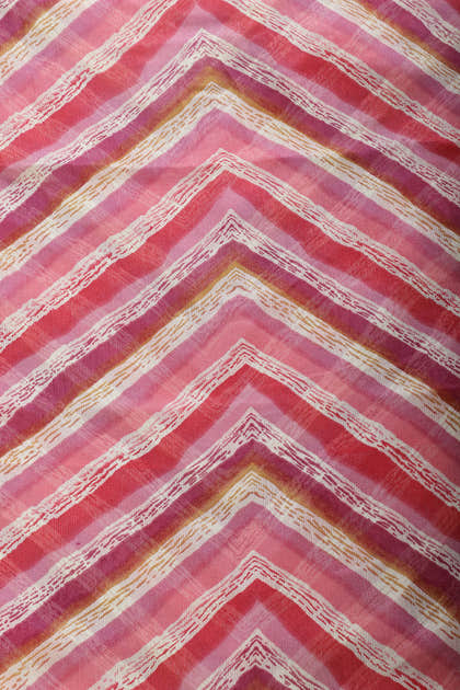 Mauve Chiffon Lehariya Printed Saree