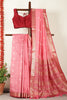 Dusty Pink Chanderi Silk Resham & Zari Woven Saree