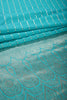 Firozi Color Georgette Saree with Zari Pinstripes