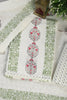 Cream & Green Printed And Resham Embroidered Unstitched Suit Fabric