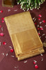 Tussar Color Kanjivaram Pure Silk Handloom Zari Saree with Temple Motifs