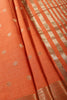 Orange Cotton Silk Zari Woven Saree