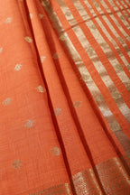 Orange Cotton Silk Zari Woven Saree