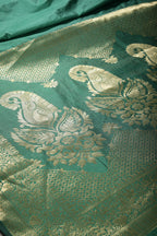 Bottle Green Colour Silk Woven Saree