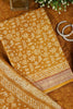 Mustard Warli Print Cotton Unstitched Suit Material