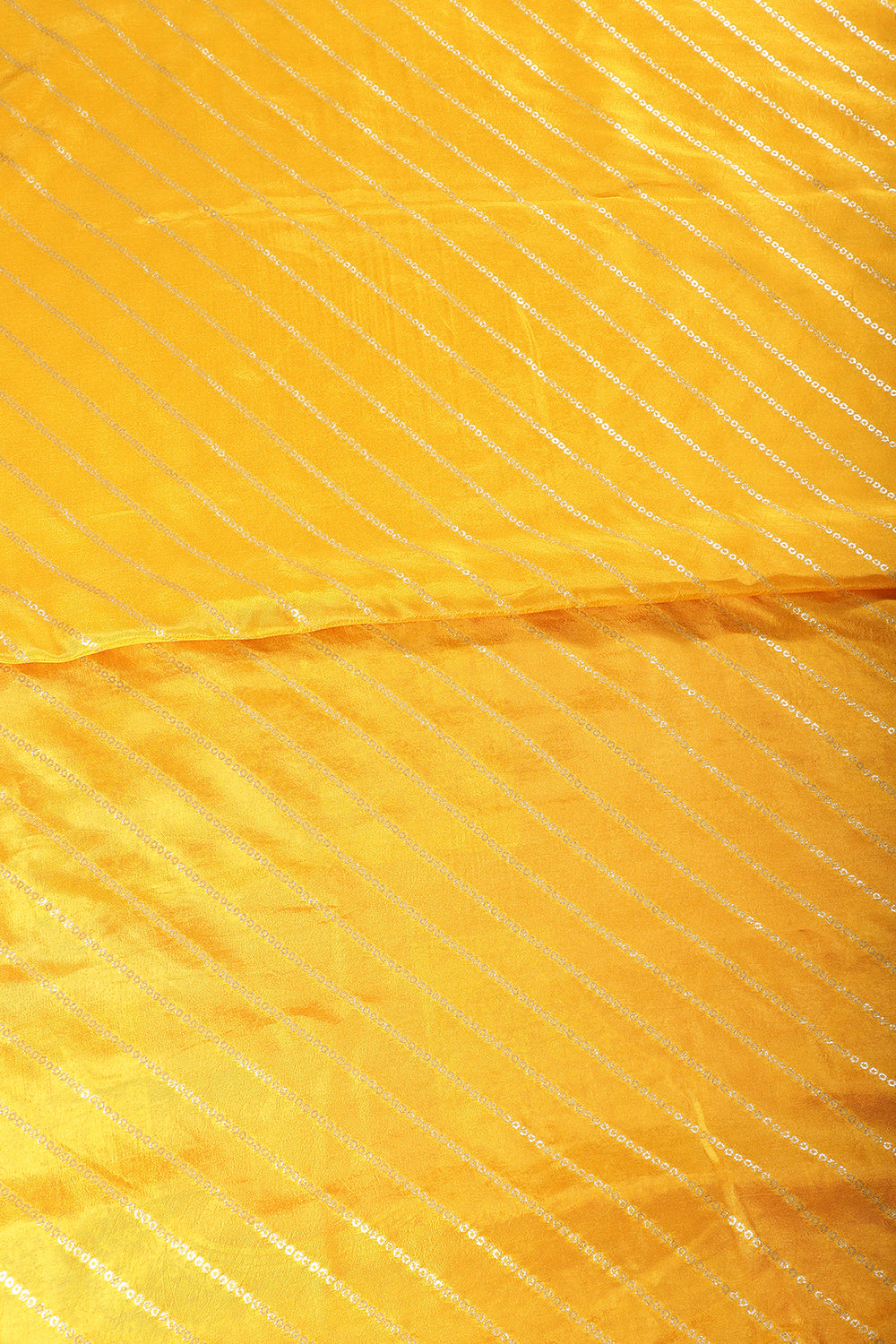 Yellow Modal Silk Saree with Zari Pinstripes