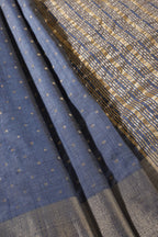 Marble Blue Zari Woven Silk Saree