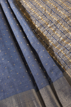 Marble Blue Zari Woven Silk Saree