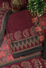 Wine Spun Printed Unstitched Suit