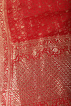 Red Woven South Silk Saree