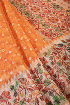 Mustard Printed Chiffon Saree