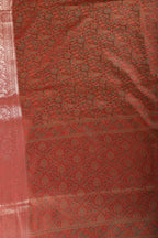 Maroon Paper Silk Floral and Paisley Resham & Zari Woven Saree