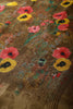 Light Brown Color Floral Printed Chiffon Saree