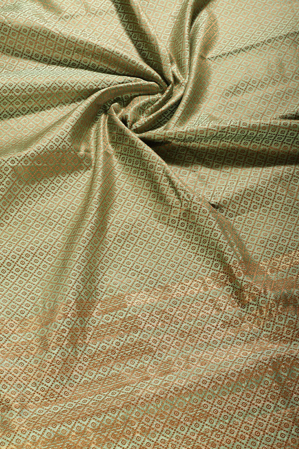 Mint Green Color Zari & Resham Weaving Silk Saree