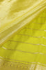 Olive Green Color Georgette Saree with Zari Pinstripes