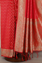 Rani Silk Zari Woven And Swaroski Work Saree