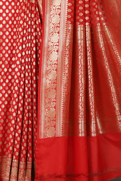 Red Banarasi SIlk Woven Saree