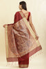 Maroon Color Cotton Silk Madhubani Print Saree