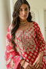 Fuchsia Pink Color Chanderi Printed Suit