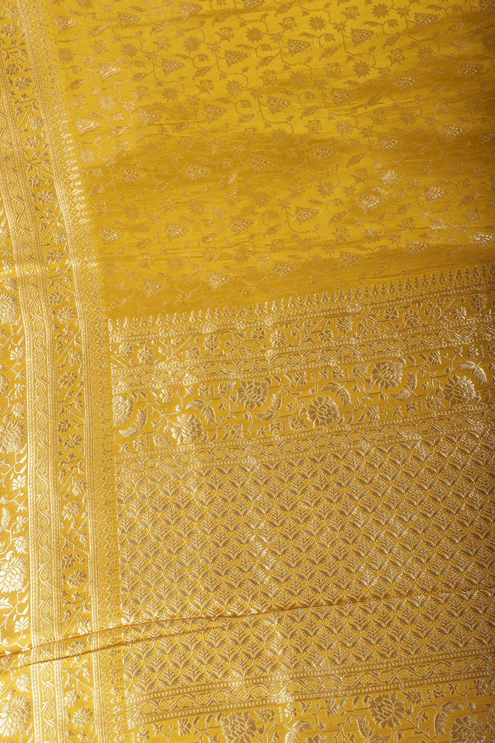 Mustard Woven South Silk Saree