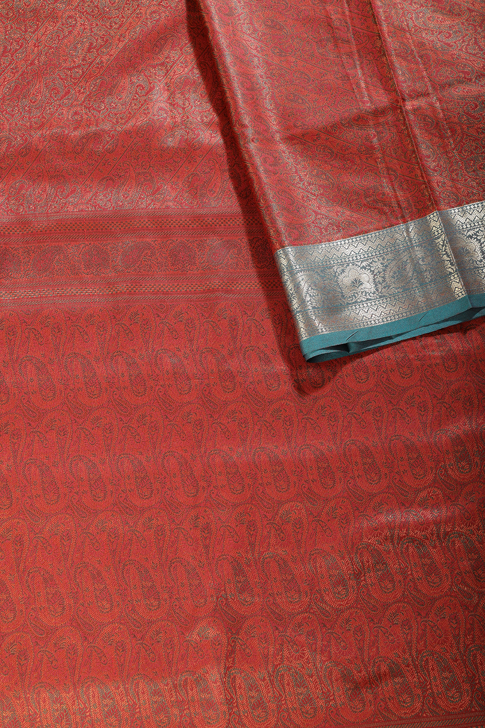 Maroon Cotton Silk Resham & Zari Woven Saree