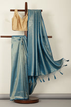 Royal Blue South Silk Zari Woven Saree