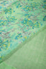 Pista Green Color Floral Printed Chiffon Saree