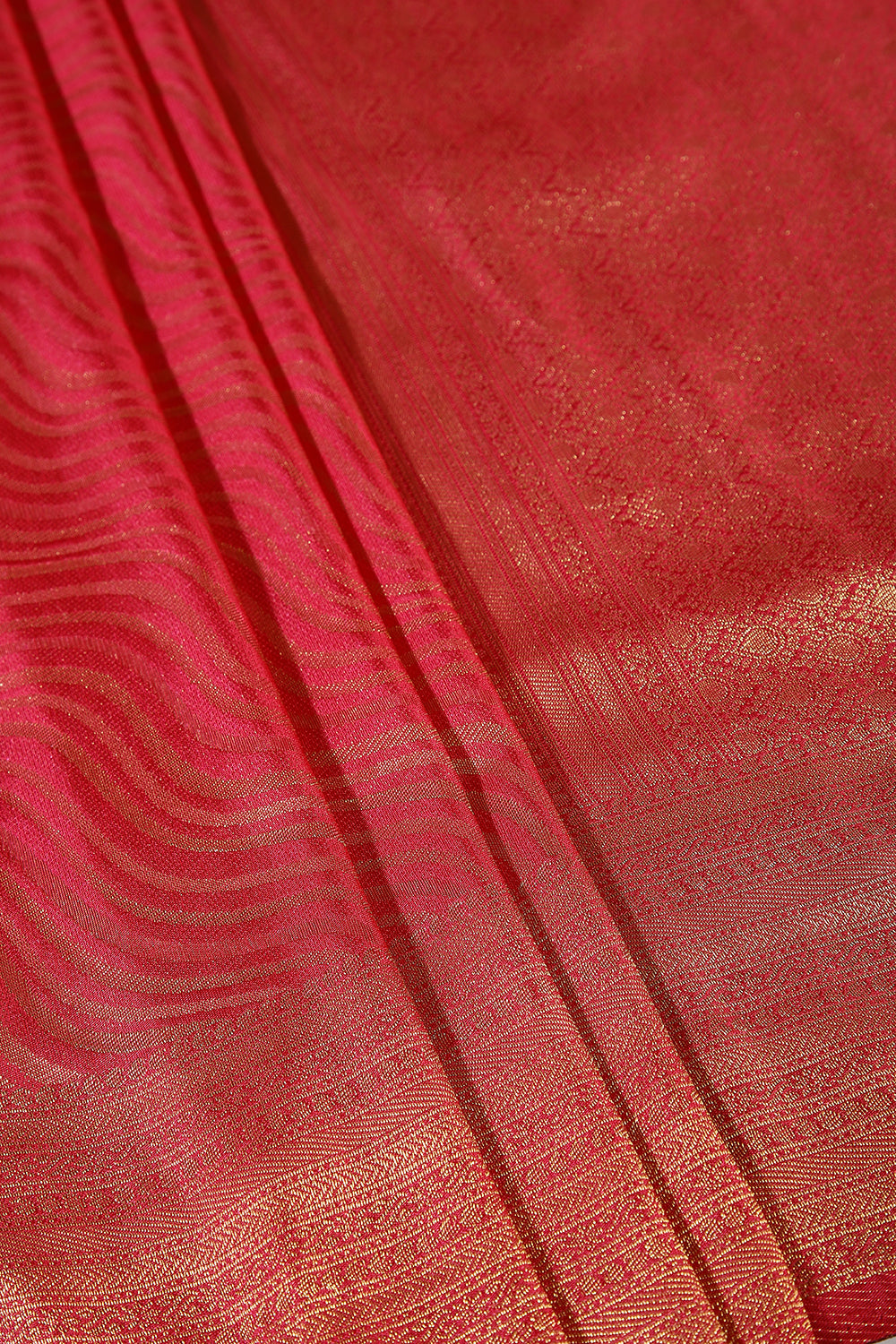 Fuchsia Pink Color Soft Silk Leheria Zari Woven Saree