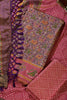 Mauve Crepe Silk Woven Embroidered Unstitched Suit Fabric