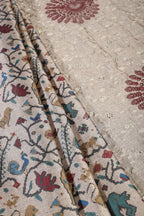 Beige Tussar Silk Printed Saree