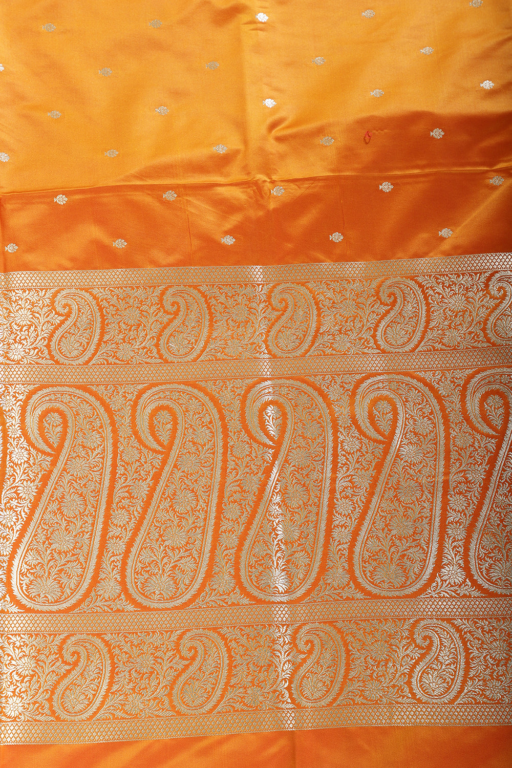 Mustard Banarsi Silk Zari Woven Saree