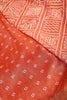 Orange Color Bandhani Printed Cotton Silk Saree