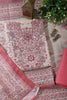 Beige & Pink Floral Printed Unstitched Suit Fabric