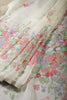 Cream Color Organza Cotton Floral Printed Saree